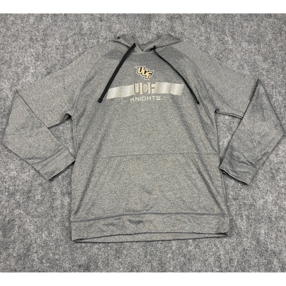 Champion Elite UCF Knights Hoodie Mens Medium Gray Performance Sweatshirt